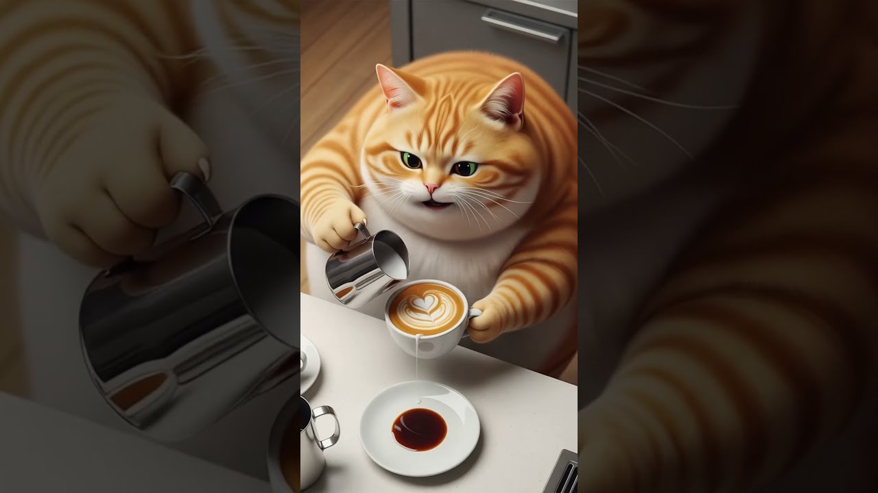 When An Orange Cat Becomes Barrista