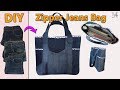 DIY BAG | TOTE BAG | BAG OUT OF OLD JEANS | RECYCLE OLD JEANS | SEWING TUTORIAL