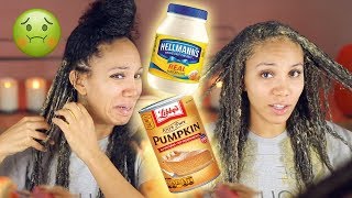 I Used Mayonnaise and Pumpkin to Fix My Heat Damaged Hair! DOES IT WORK??