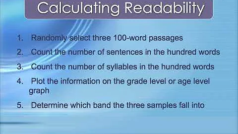 Calculating Readability