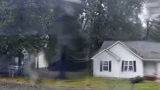 Tropical Storm Michael - Security Cam Catches Falling Tree