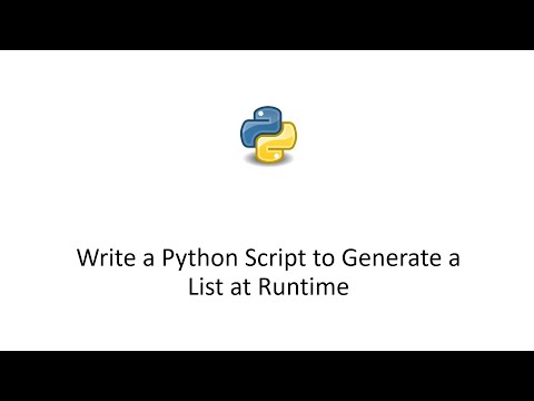 Write a Python Script to Generate a List at Runtime