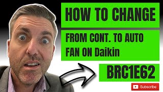 Stop Cold Drafts in Winter! | Set Daikin BRC1E62 Fan to Auto Instead of Continuous