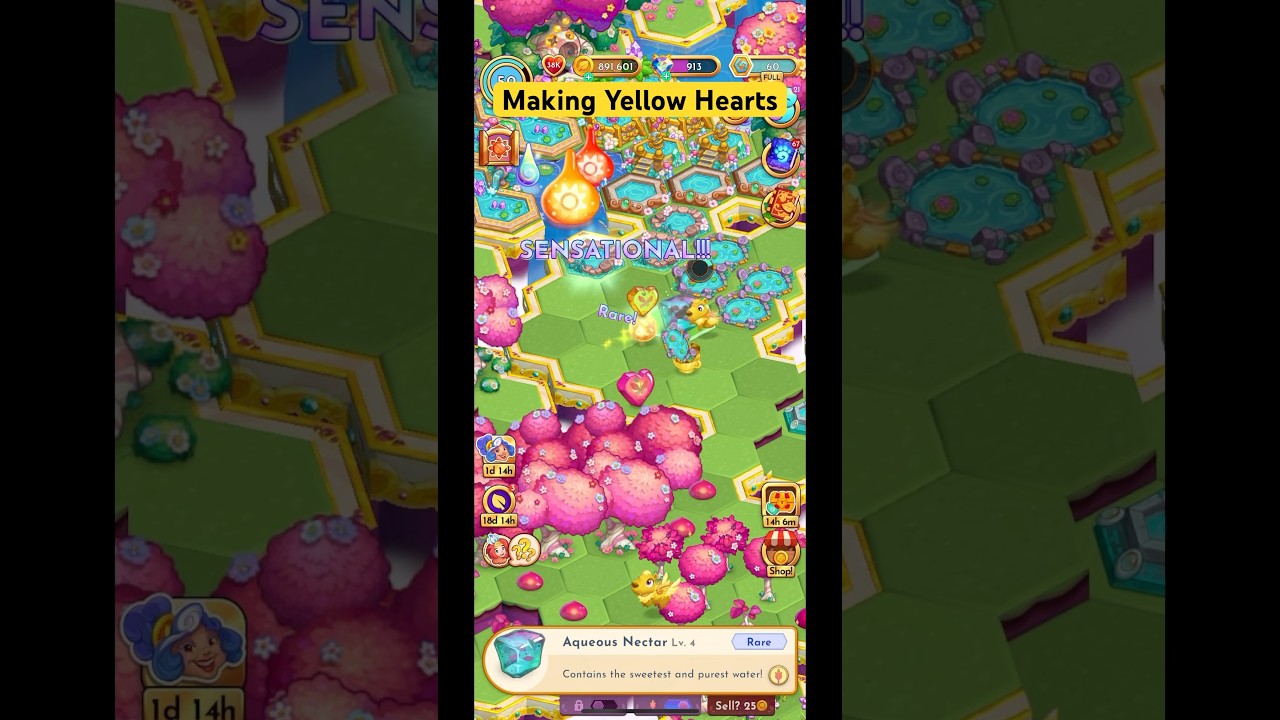 Midas Merge: How to make Yellow Hearts (Golden Nectar)