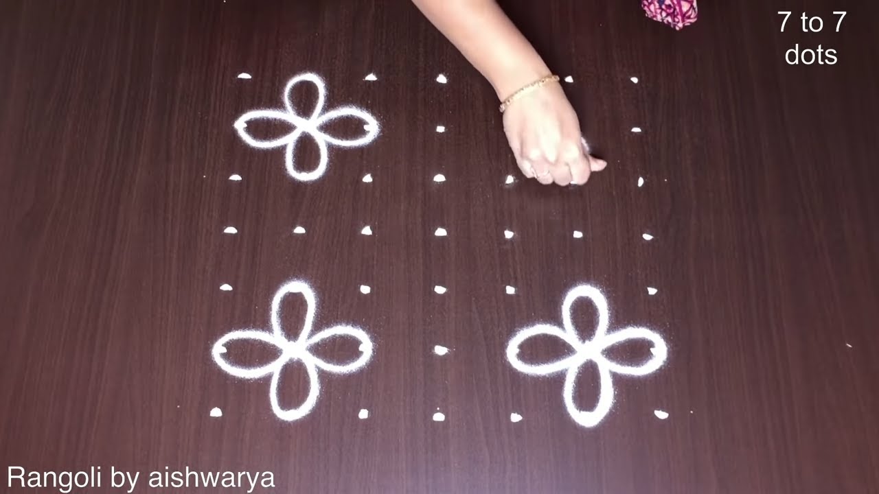 Rangoli With Number of Dots