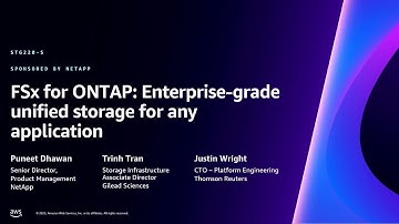 AWS re:Invent 2023 - FSx for ONTAP: Enterprise-grade unified storage for any application (STG220)