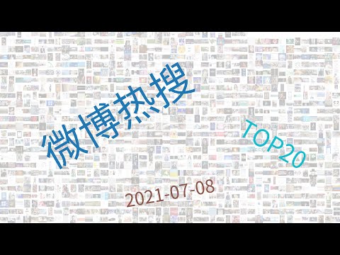 Trending topics on Weibo, week of 07-08-2021