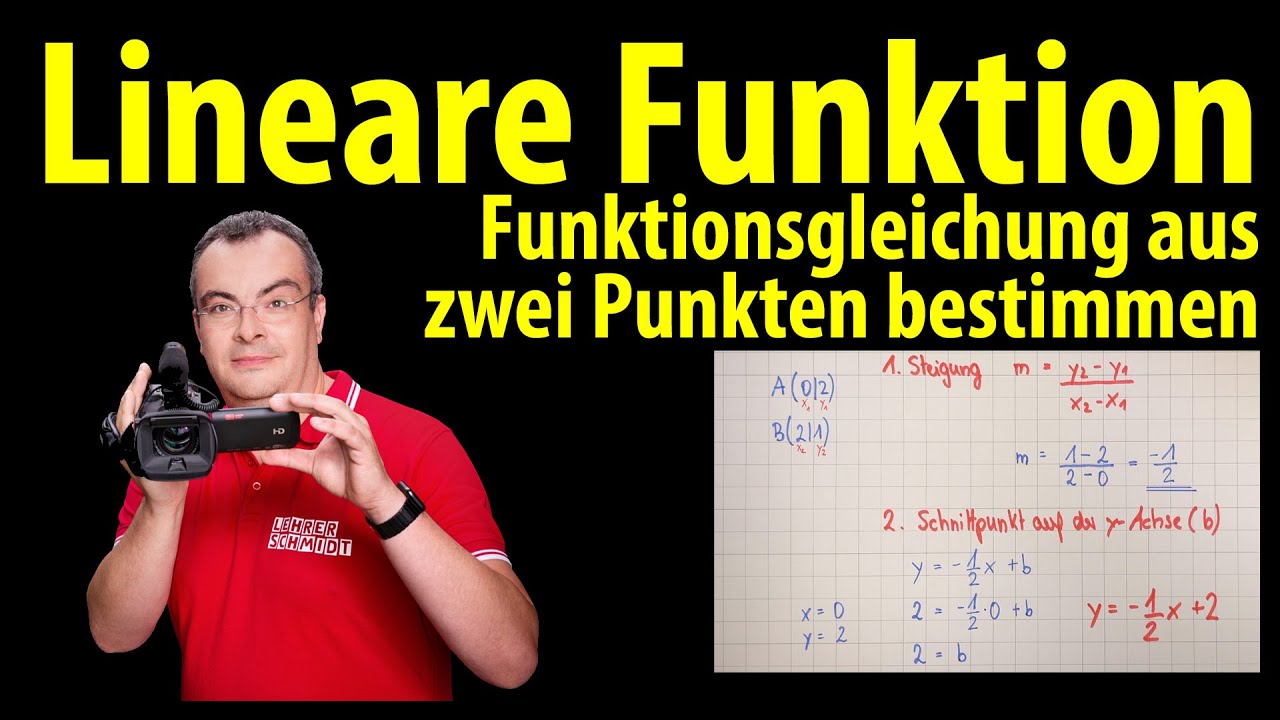 Update New lineare Funktion - Funktionsgleichung aus zwei Punkten bestimmen