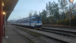 854 031 v čele vlaku Cyklobrdy! - Příbram 24. 10. 2022