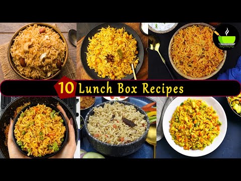 10 Lunch Box Recipes | Indian Lunch Box Ideas| Quick & Easy Lunch Box Recipes | Variety Rice Recipes | She Cooks
