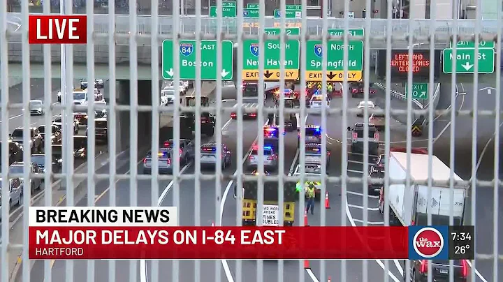 VIDEO: Crashes close lanes on both sides of I-84 in Hartford