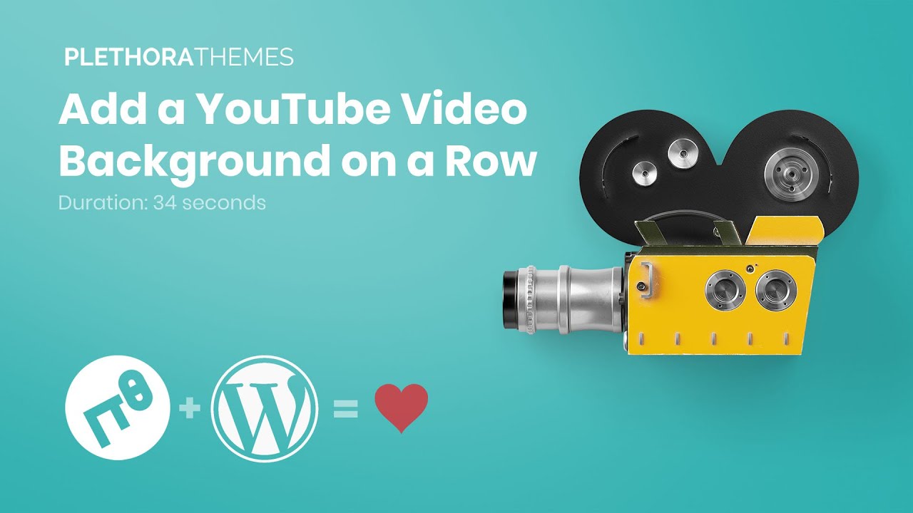 Add a YouTube Video Background on a Row - YouTube