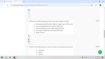 NPTEL Swayam  Ethical Hacking week 9 quiz solution