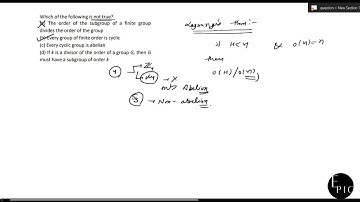 Q:-34 CSIR NET/GATE/IIT JAM GROUP THEORY SOLUTION SERIES BY S.DHIMAN EPIC MATHEMATICS