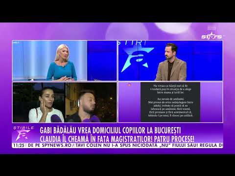 Gabi Bădălău vs Claudia Pătrășcanu. Cum au ajuns copiii să stea separați | Știrile Antena Stars