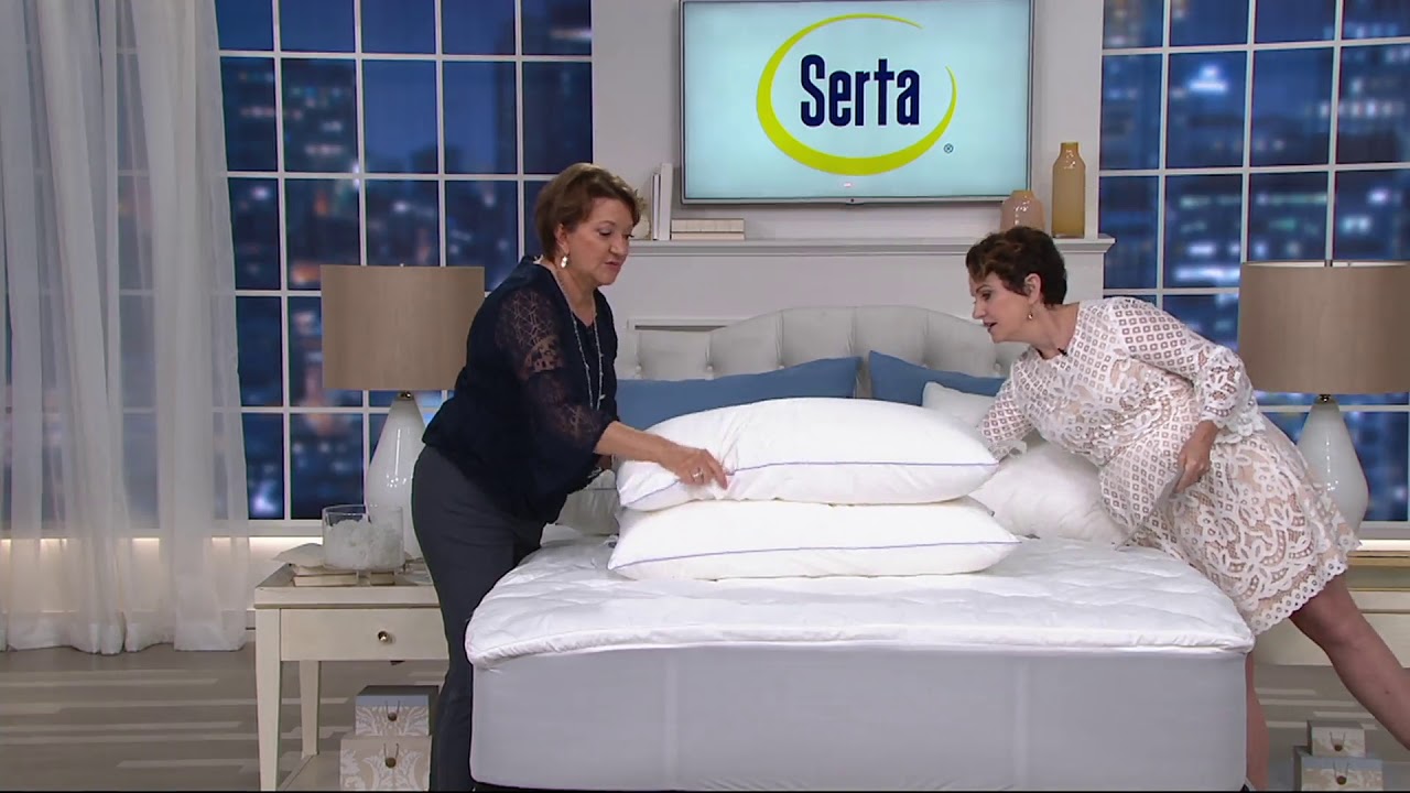 Serta Set of 2 Jumbo or King Bed Pillows on QVC YouTube