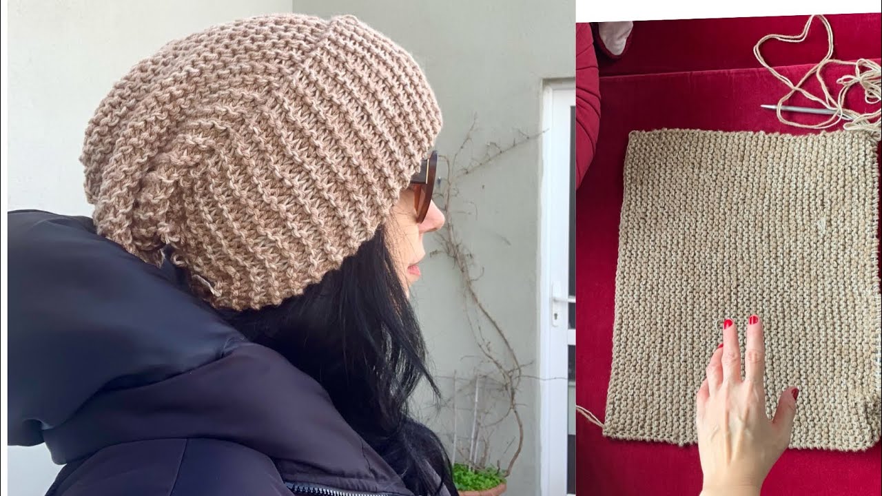 Dikdörtgen Parçadan Bere Yapın!/ Super Easy Knitted Hat