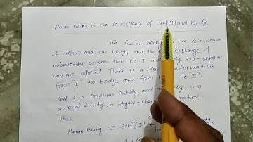 Human Being is the co-existence of Self and Body