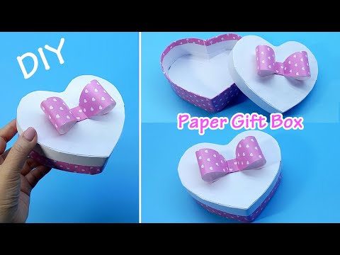 How to make a Heart Gift Box - How to make Paper Gift Box - DIY Heart Box - Liam Channel
