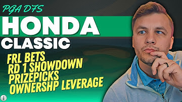 PGA DFS: HONDA CLASSIC 2023 [Ownership Leverage, RD1 Showdown, PrizePicks Props]