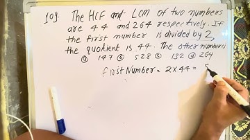 The HCF and of two numbers are 44 and 264 respectively. If the first number is divided by 2