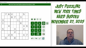 New York Times Hard Sudoku November 27 2025
