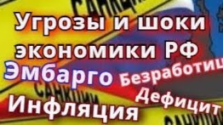 Угрозы и шоки экономики РФ: безработица, эмбарго, инфляция, дефицит...