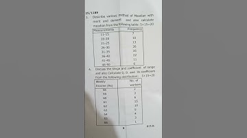 BCA 3rd Semester Elements of Statistics Question Paper 2025 📄