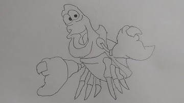 How to draw Sebastian from the little mermaid