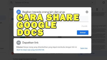 Cara Share/Membagikan Dokumen Google Docs