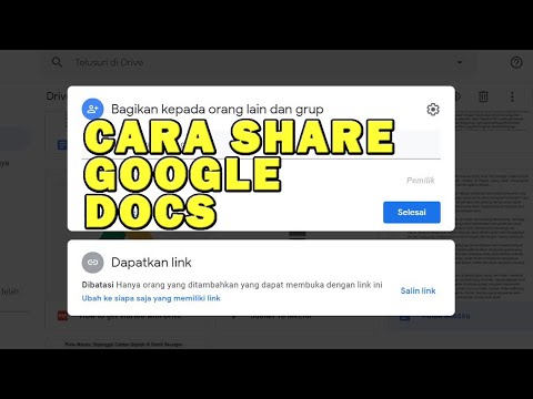 Video: Bagaimana Anda berbagi banyak dokumen di Google Documents?