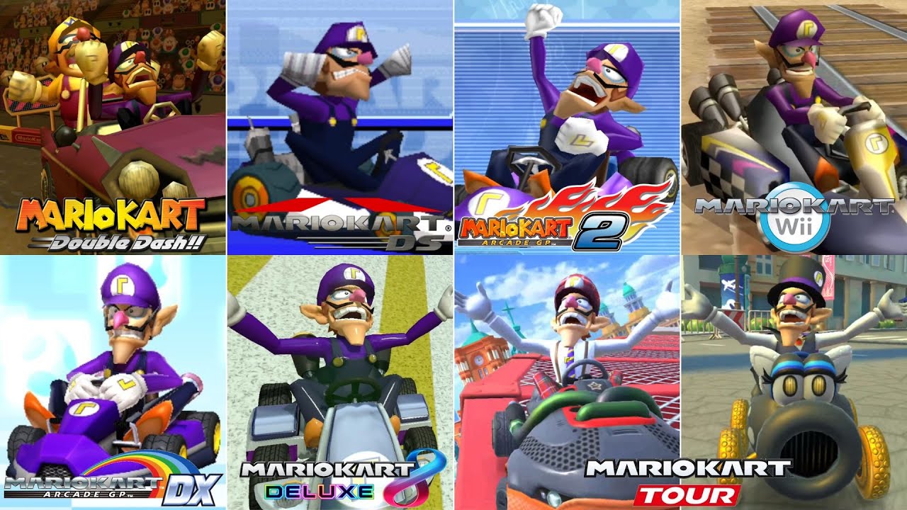 Evolution Of Waluigi Characters In Mario Kart Games [2003-2021]
