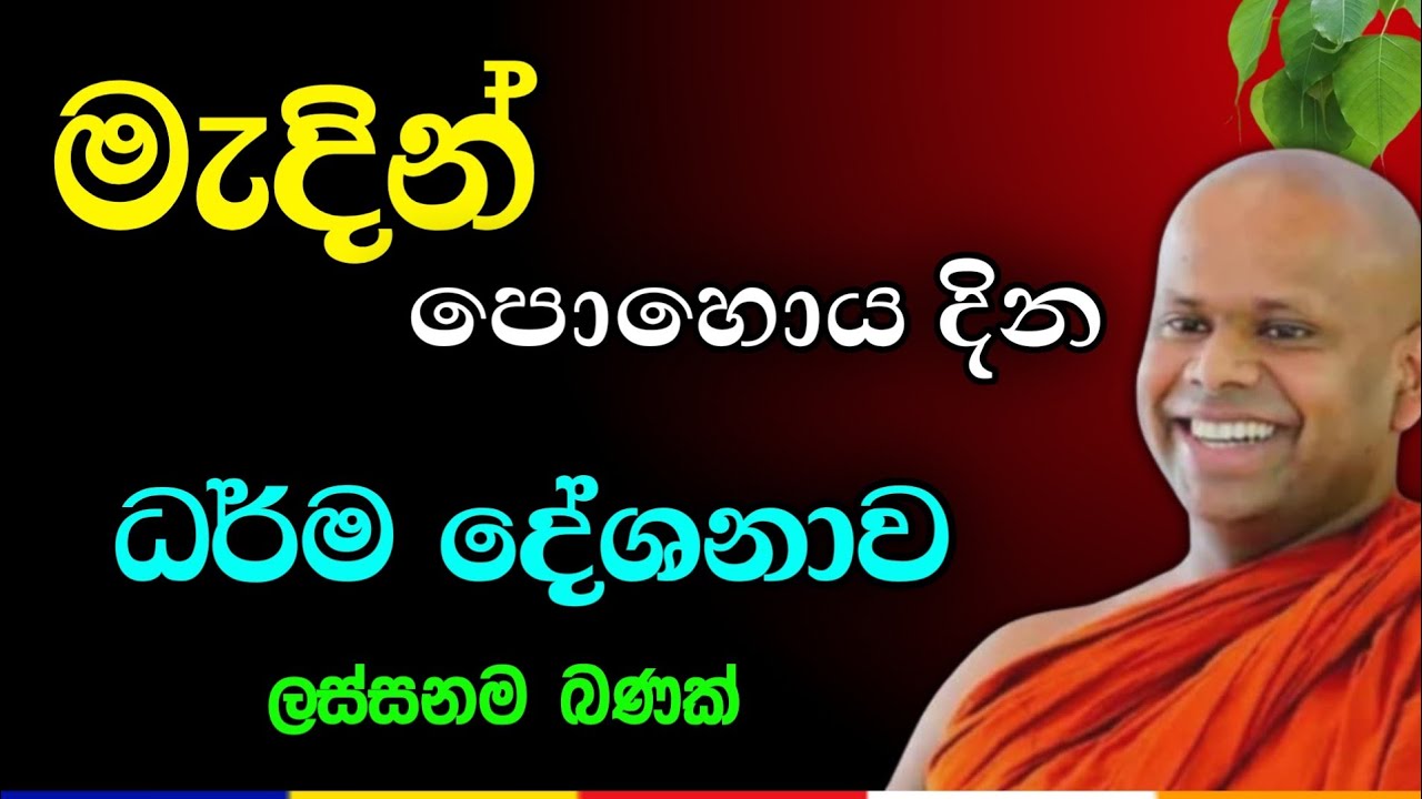 මැදින් පොහෝදා ධර්ම දේශනාව || පූජ්‍ය වැලිමඩ සද්ධාසීල ස්වාමීන් වහන්සේ 