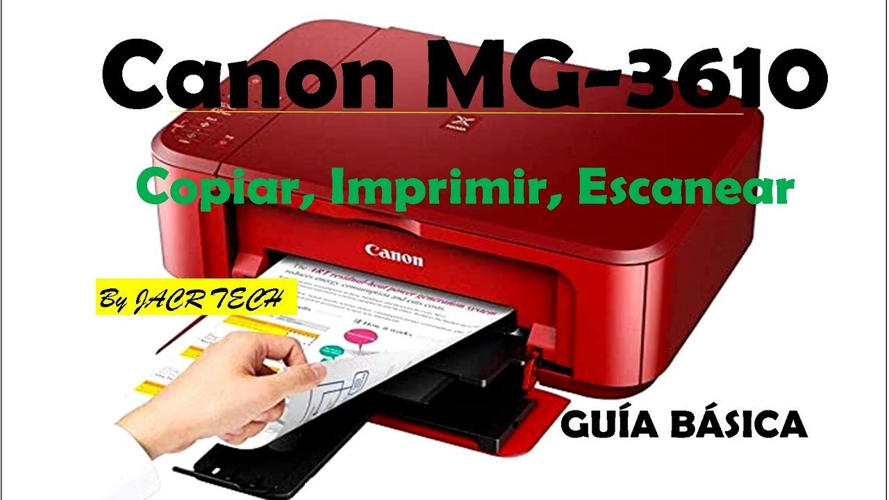 distorsionar Pacífico frutas Funciones Canon MG 3610 Copiar, Imprimir y Escanear - YouTube