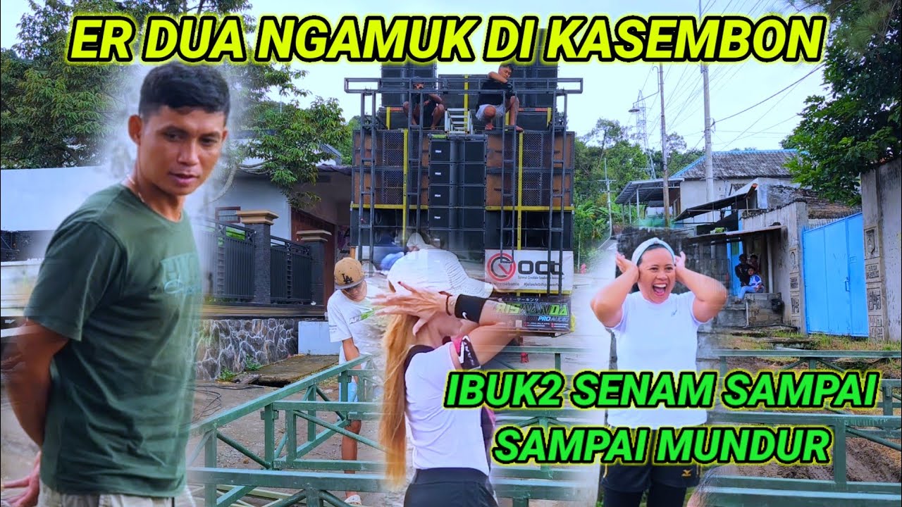 Akhirnya Riswanda di bunyikan, ibuk2 senam mundur, karena terkena bas riswanda