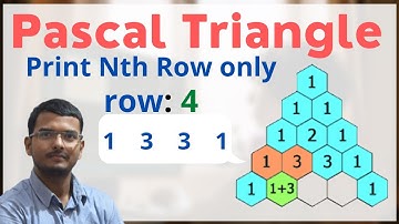 Pascal Triangle - print Nth Row only || Leetcode || Java || Hindi || Question 1