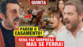 CORAÇÃO DE MÃE - Capítulo de hoje 04/06 QUINTA - Reha INVADE CASAMENTO mas se LASCA por 1 DETALHE!