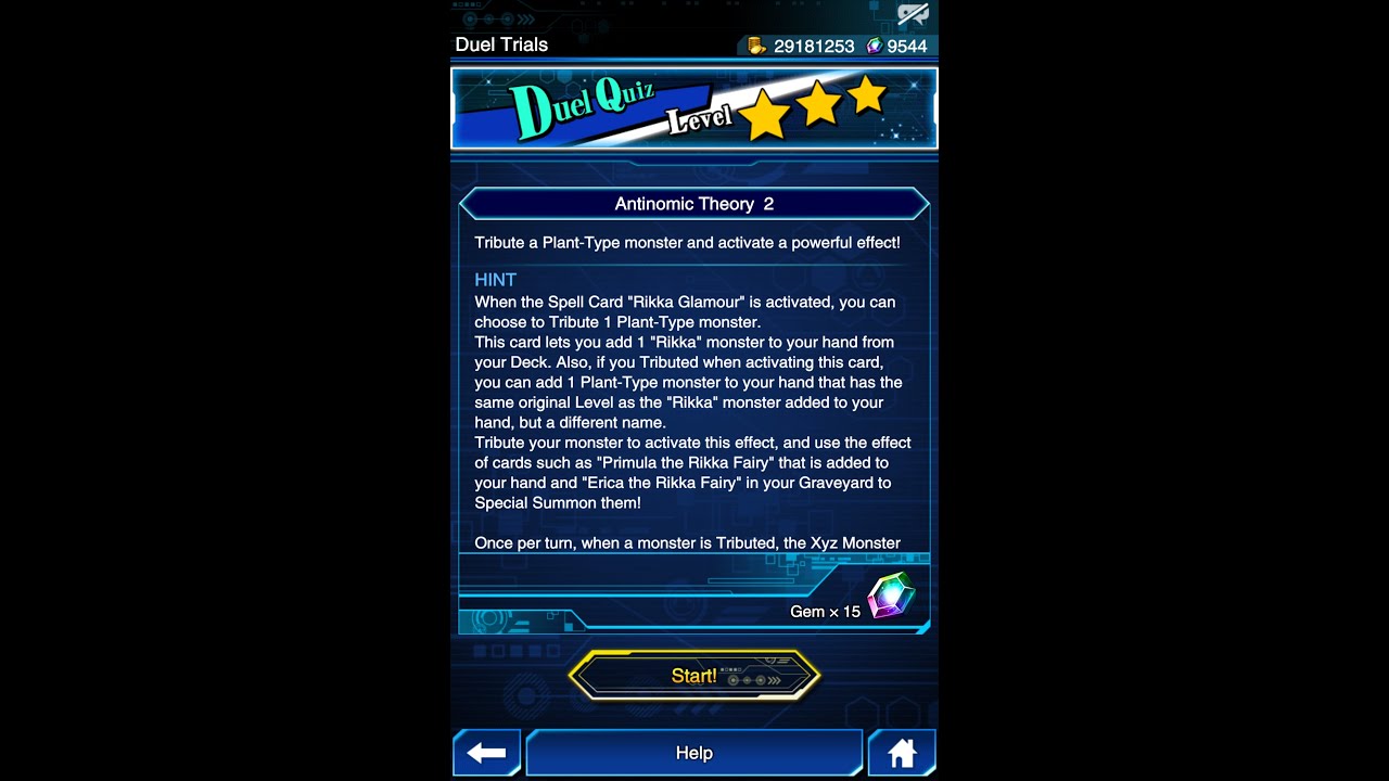 Yugioh Duel Links - Duel Quiz Level 3 : Antinomic Theory 2