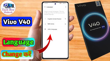 how to change language in vivo v40 | vivo v40 language setting