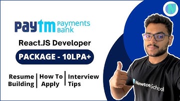Paytm Payment Bank Hiring For React.JS Developer (Fresher/Experienced) 🔥 | Salary 10LPA+