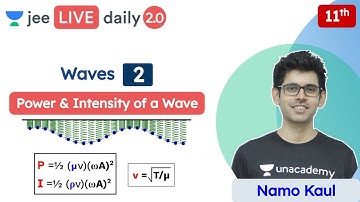 JEE: Waves L2 | Power & Intensity of a Wave | Class 11 | Unacademy JEE | JEE Physics | Namo Kaul
