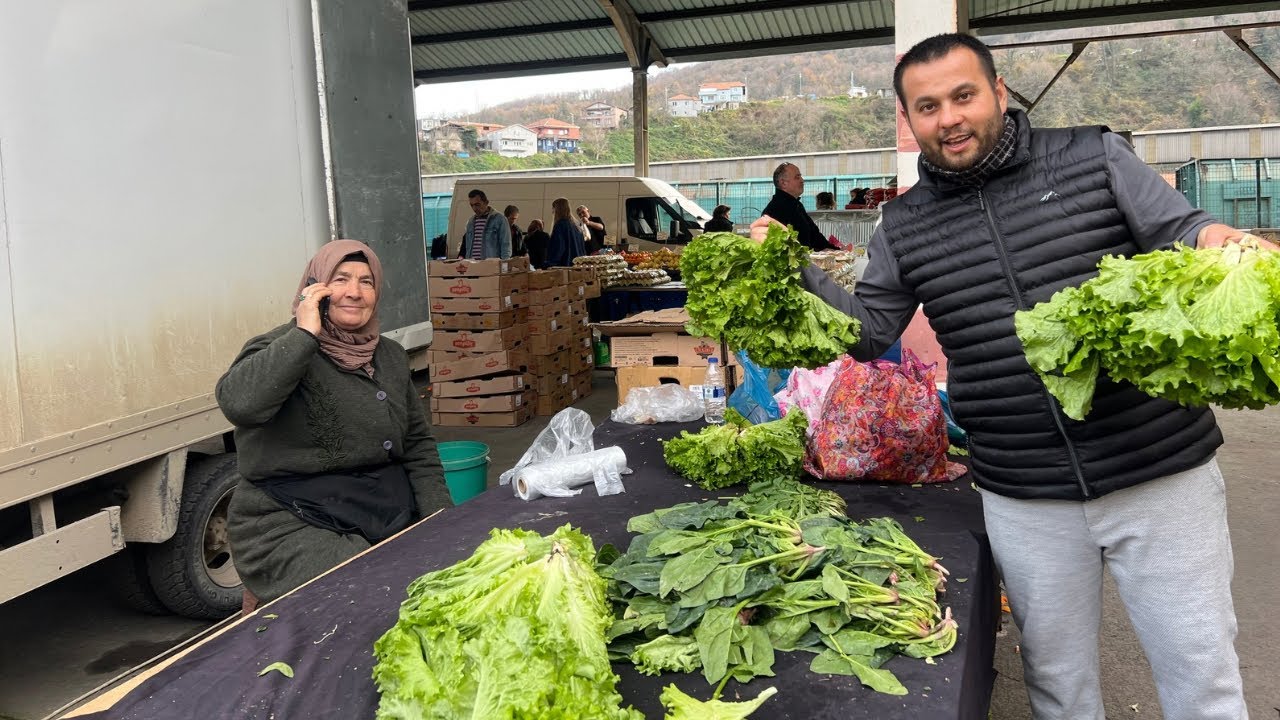 İlk iş günüm💯Marul satmaya ÇATALAĞZI salı 🚙pazarına arabam ile gittik‼️#pazar #pazarcı