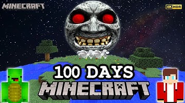 100 Days But Moon Crashes Earth! | Epic Survival Challenge