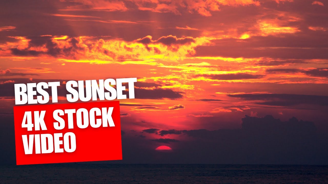 Sunset 4k stock video