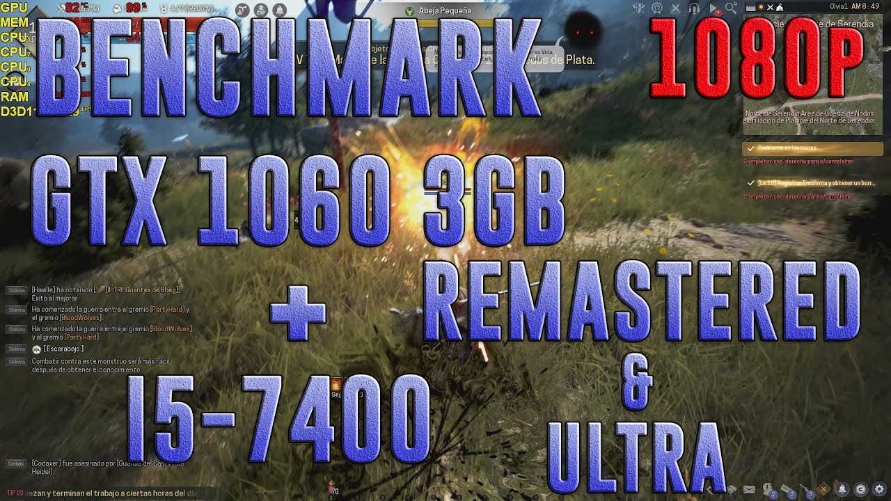 BLACK DESERT GTX 1060 3GB + I57400 1920x1080 REMASTERED & ULTRA