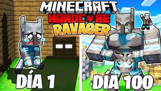 SOBREVIVÍ 100 DÍAS como un RAVAGER en MINECRAFT HARDCORE!