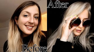 Dark balayage to light blonde | (&amp; correcting a fail)