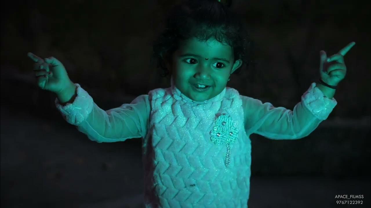 Kid Cinematic Video Candid movement of happiness Giggles, curls