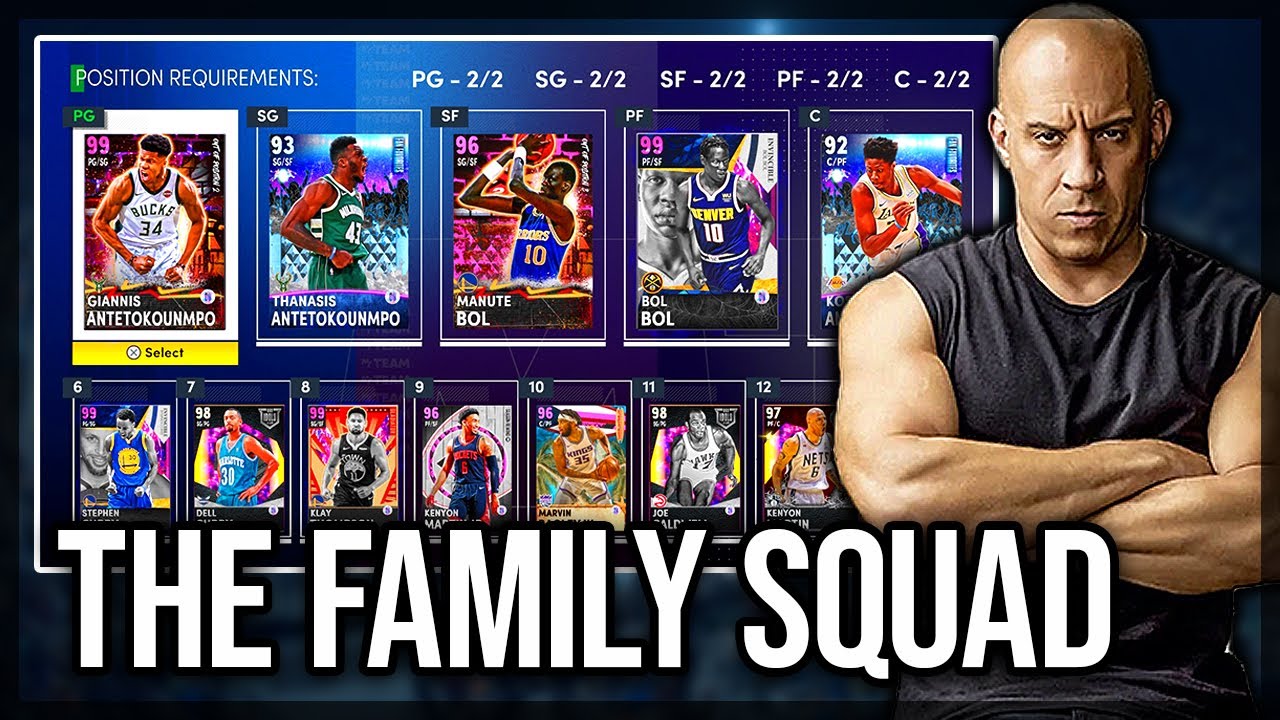 DOM TORETTO SAID YOU CAN'T BEAT FAMILY... SO I USED AN ALL FAMILY TEAM! NBA 2k21 SQUAD BUILDER!