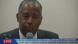 HUD Secretary Ben Carson holds Austin roundtable on federal homelessness response